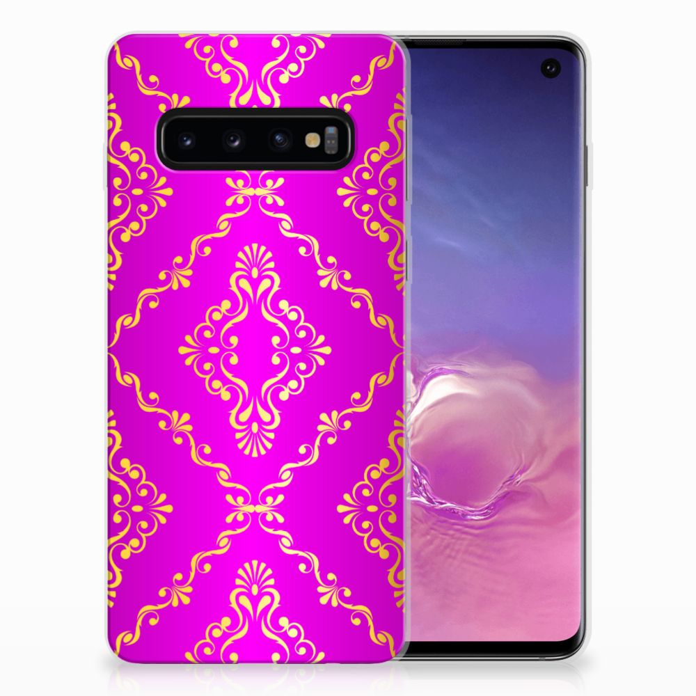 Siliconen Hoesje Samsung Galaxy S10 Barok Roze