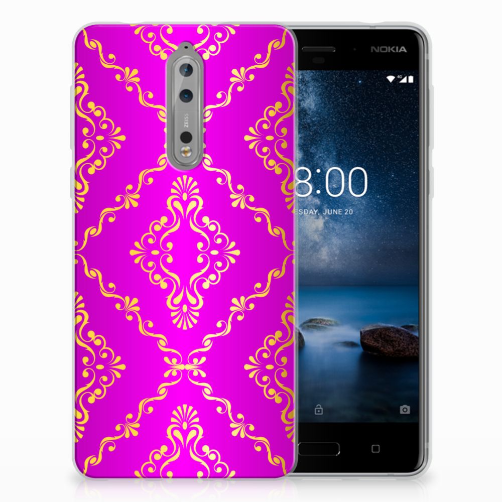 Siliconen Hoesje Nokia 8 Barok Roze