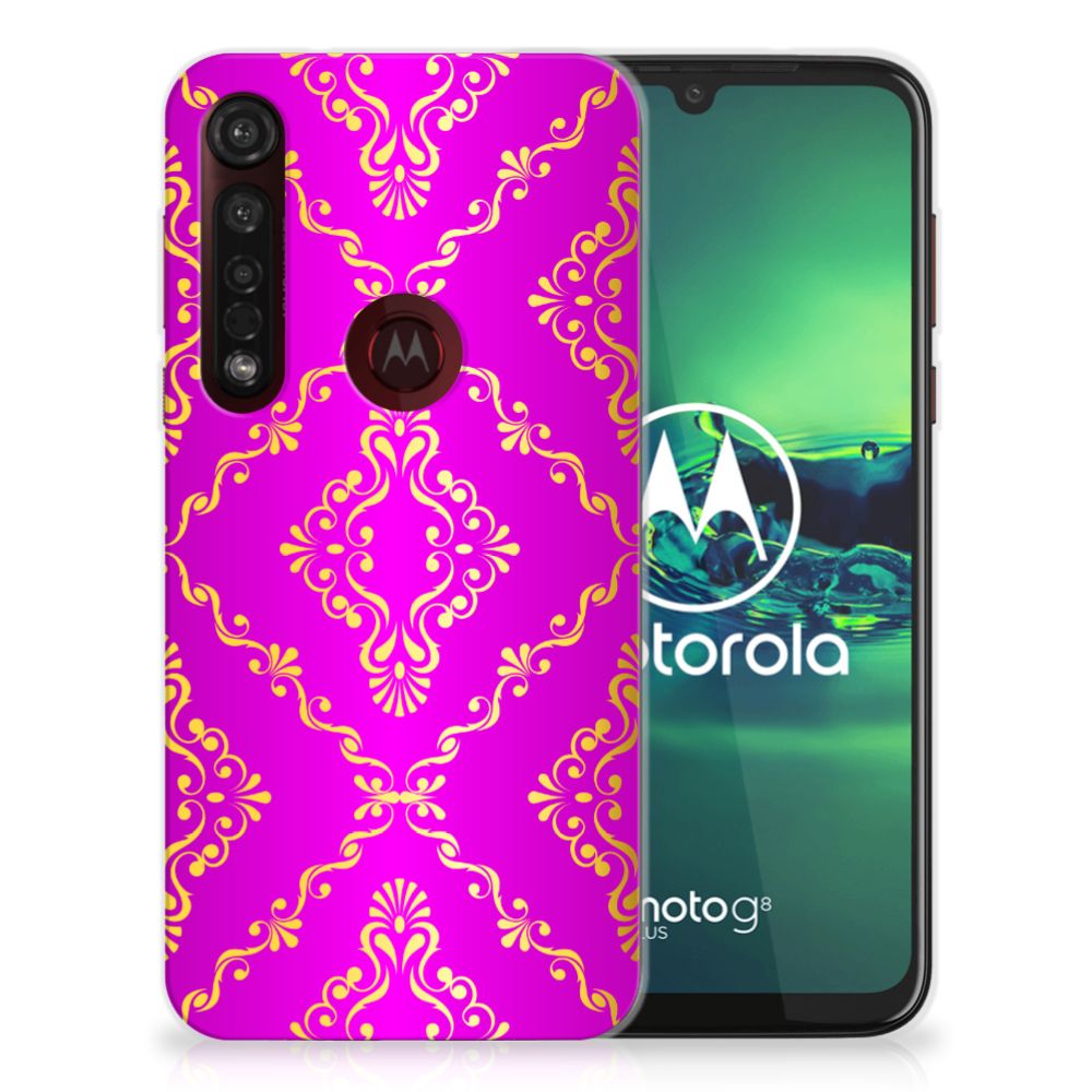 Siliconen Hoesje Motorola Moto G8 Plus Barok Roze
