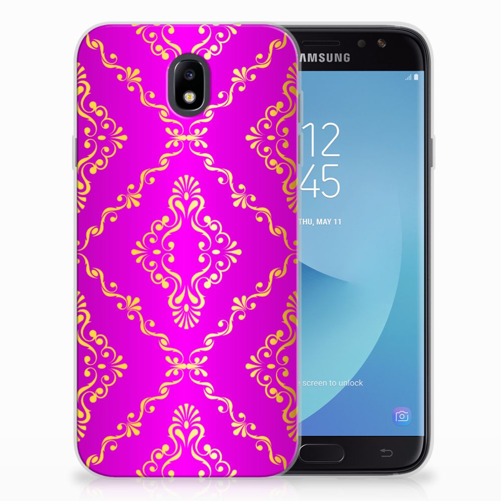 Siliconen Hoesje Samsung Galaxy J7 2017 | J7 Pro Barok Roze