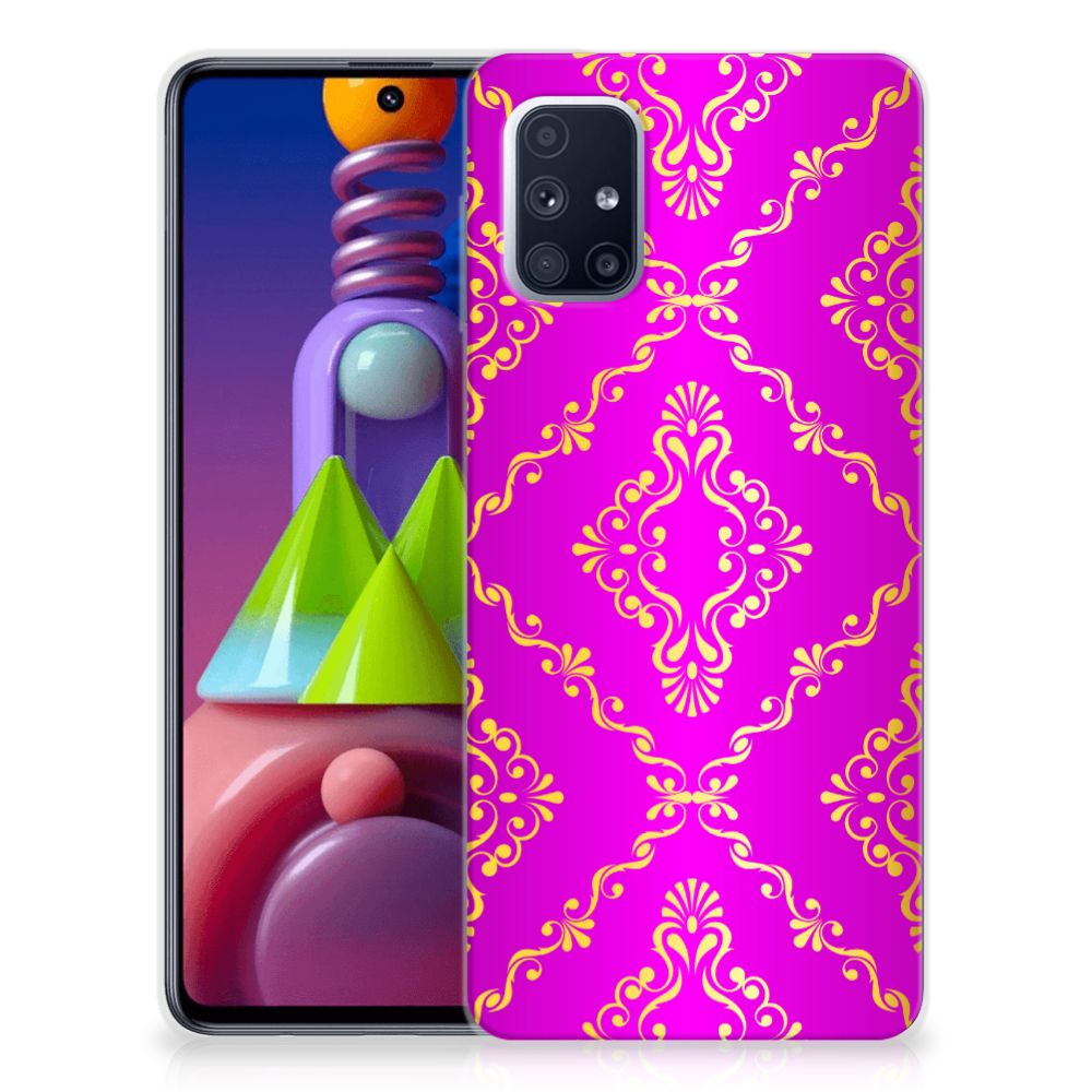 Siliconen Hoesje Samsung Galaxy M51 Barok Roze