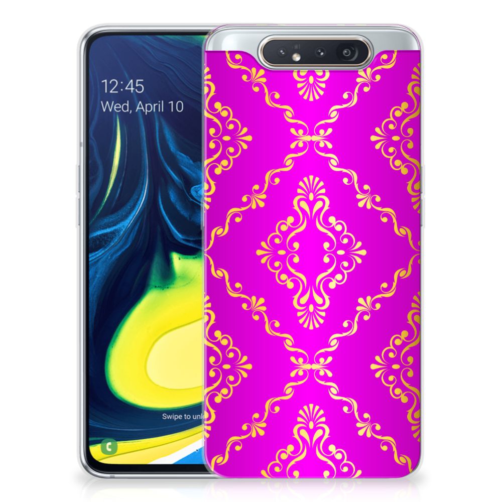 Siliconen Hoesje Samsung Galaxy A80 Barok Roze