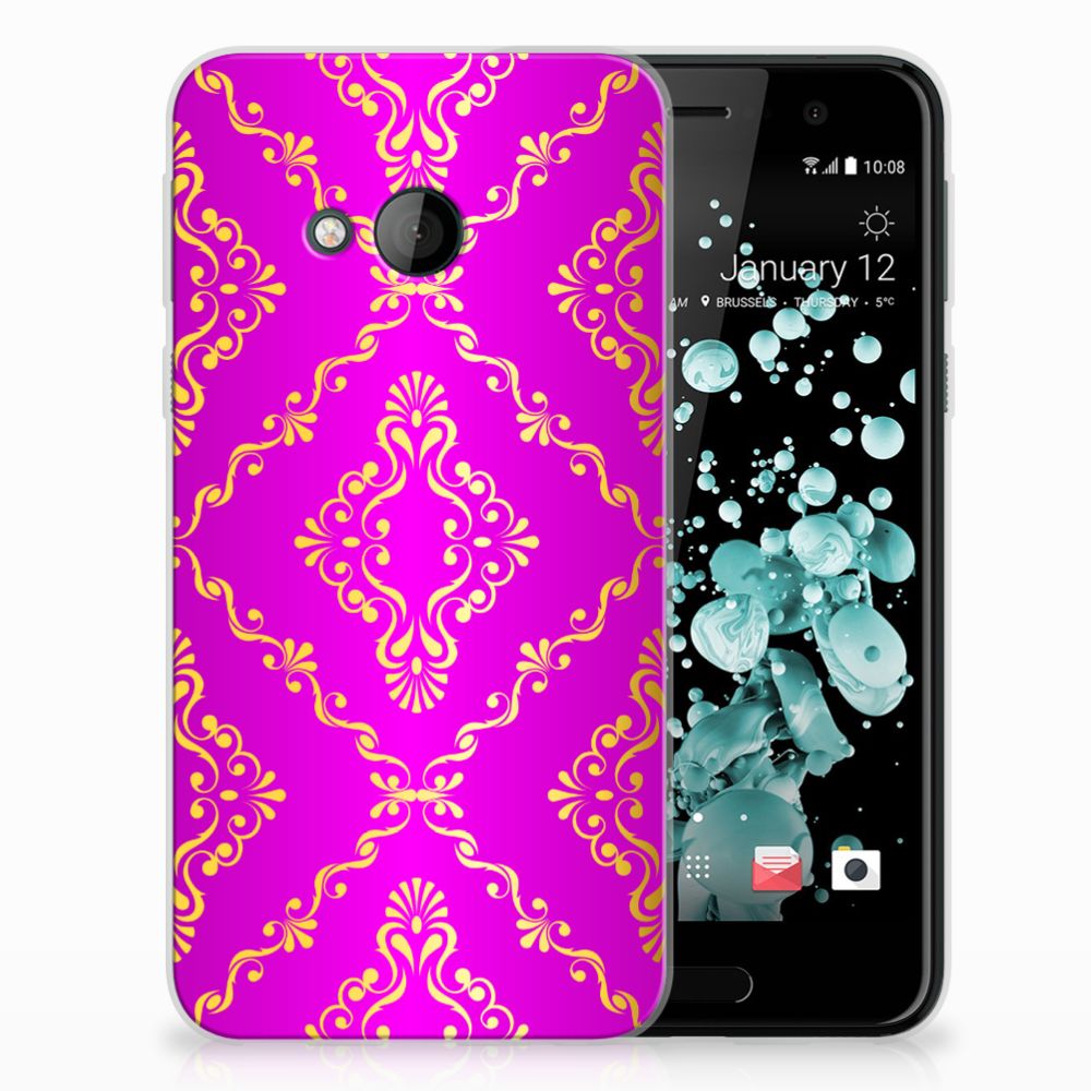 Siliconen Hoesje HTC U Play Barok Roze