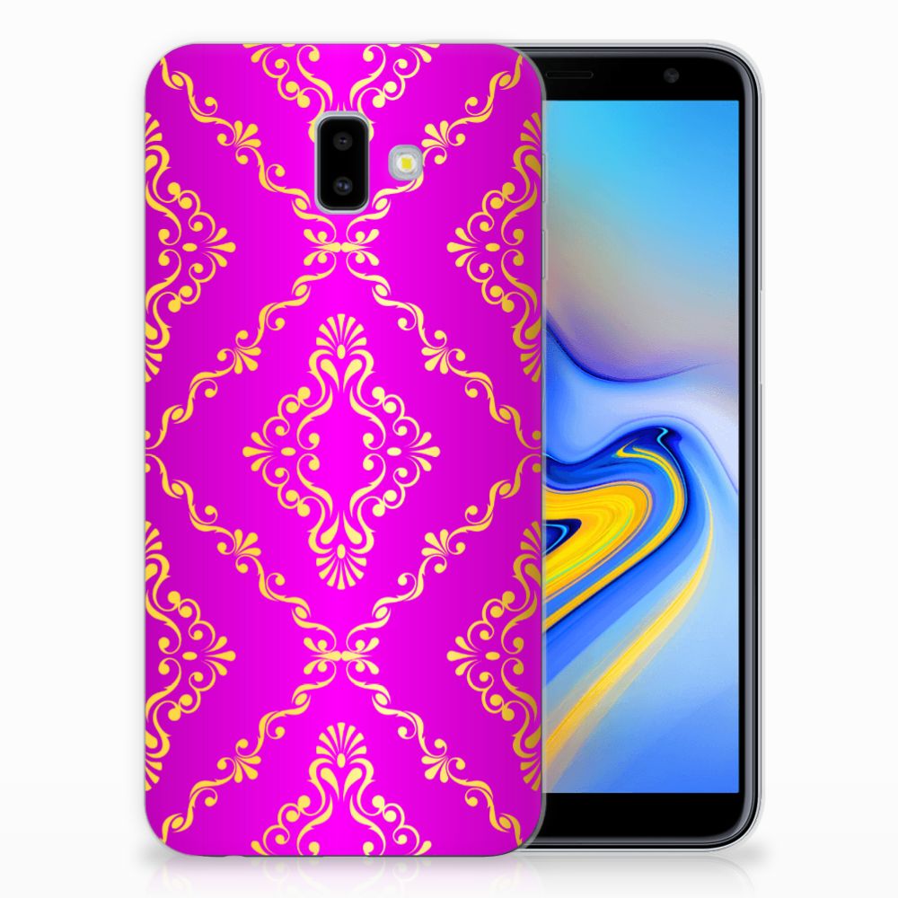 Siliconen Hoesje Samsung Galaxy J6 Plus (2018) Barok Roze
