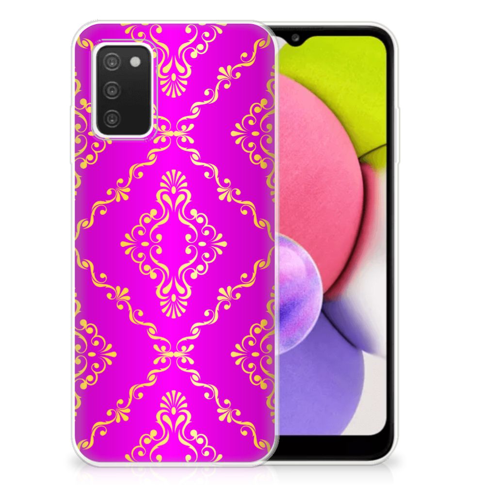 Siliconen Hoesje Samsung Galaxy A03S Barok Roze
