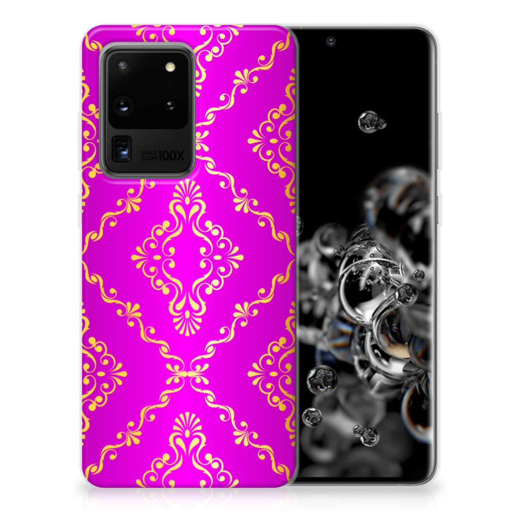 Siliconen Hoesje Samsung Galaxy S20 Ultra Barok Roze