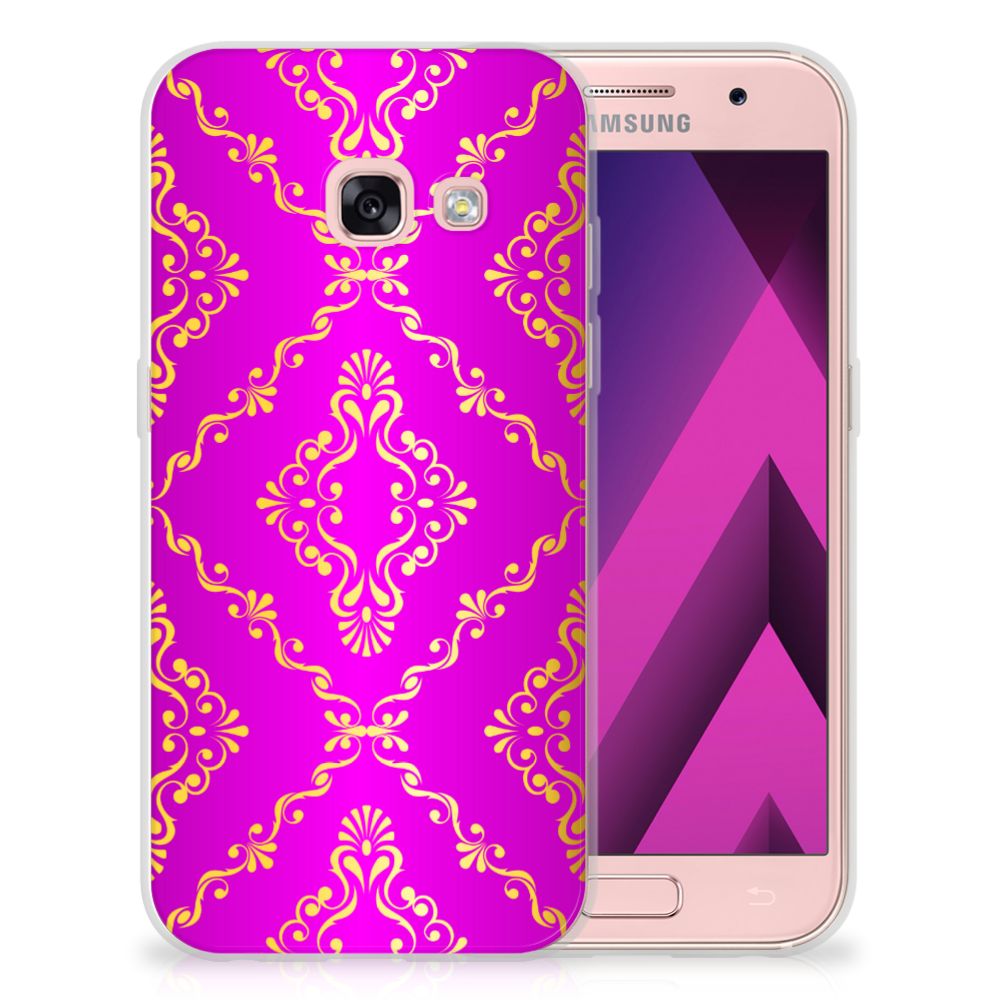 Siliconen Hoesje Samsung Galaxy A3 2017 Barok Roze