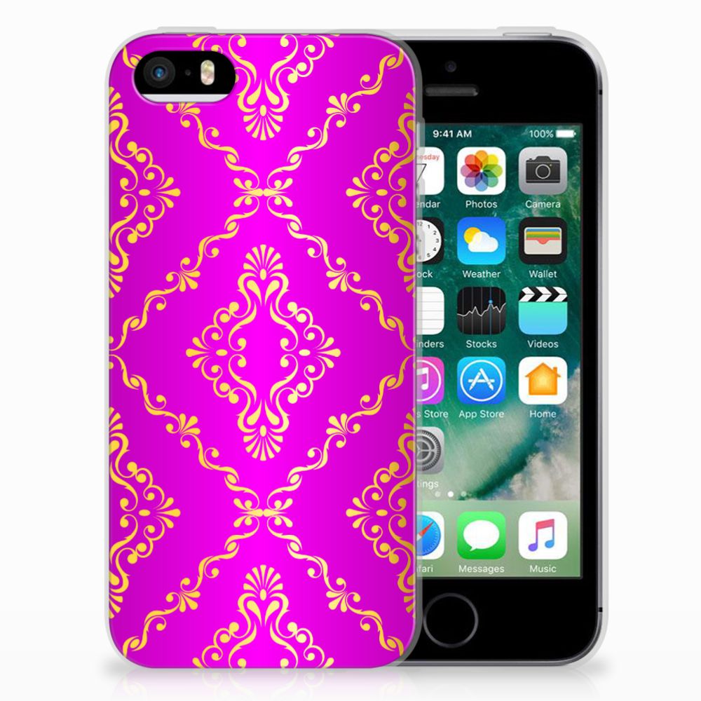 Apple iPhone SE | 5S Uniek TPU Hoesje Barok Roze