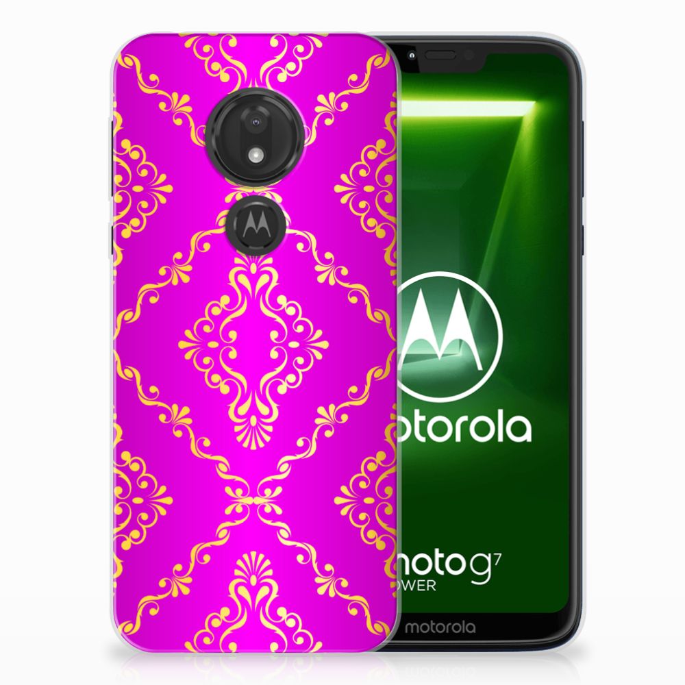 Siliconen Hoesje Motorola Moto G7 Power Barok Roze