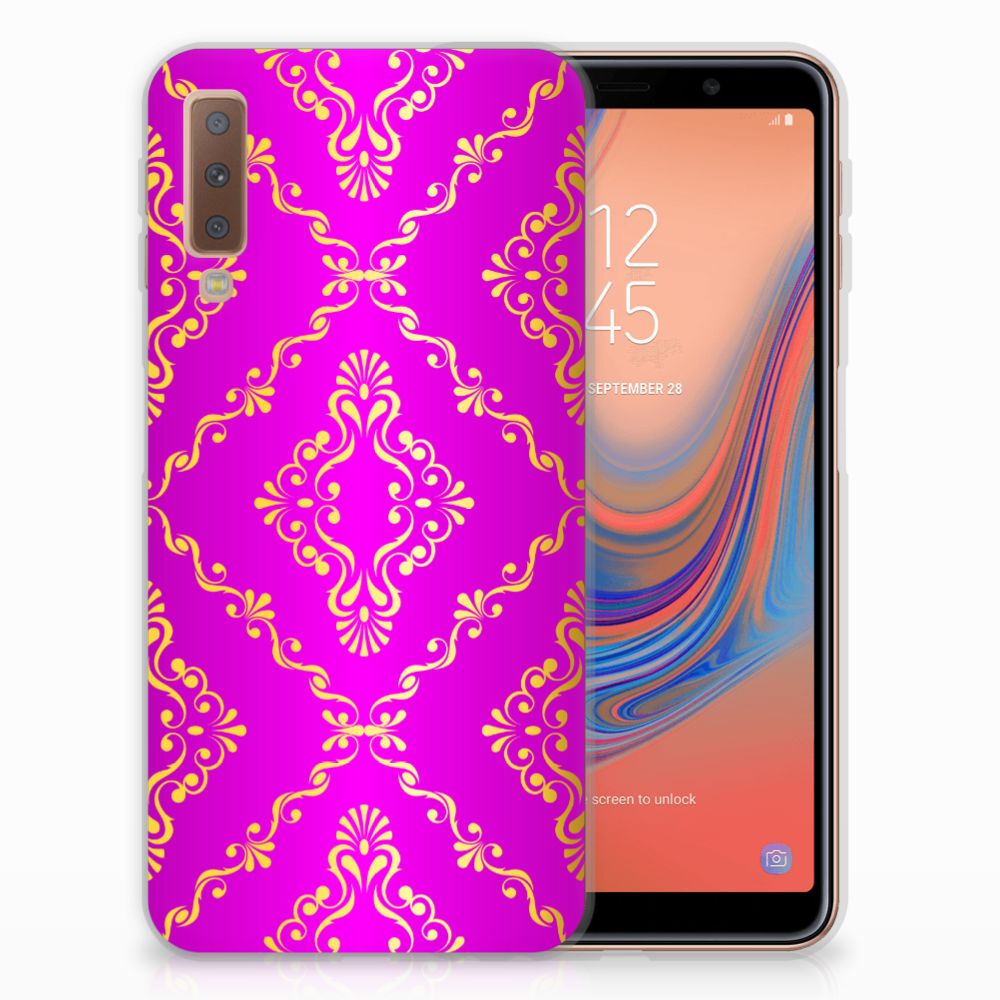 Siliconen Hoesje Samsung Galaxy A7 (2018) Barok Roze