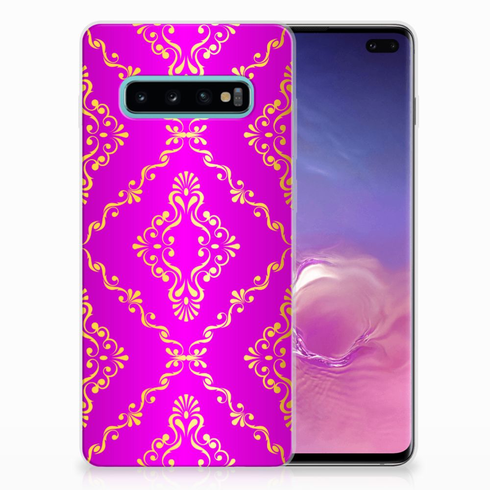 Siliconen Hoesje Samsung Galaxy S10 Plus Barok Roze