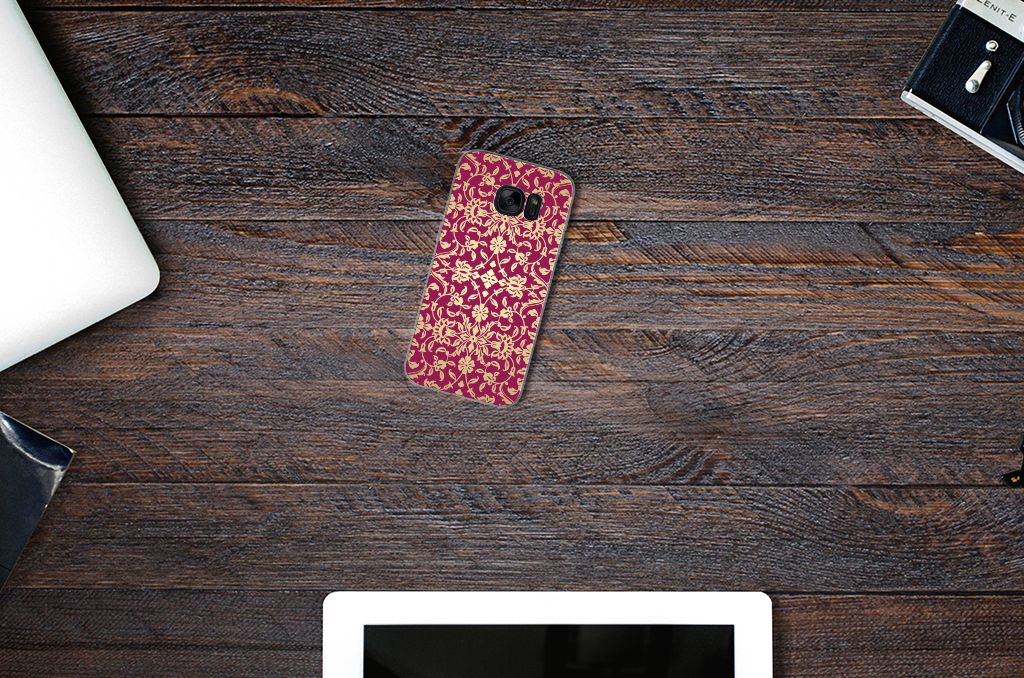 Siliconen Hoesje Samsung Galaxy S7 Barok Pink
