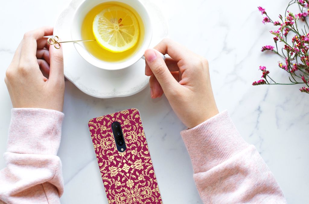 Siliconen Hoesje OnePlus 7 Pro Barok Pink
