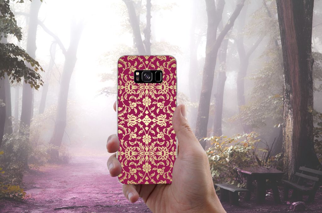 Siliconen Hoesje Samsung Galaxy S8 Barok Pink