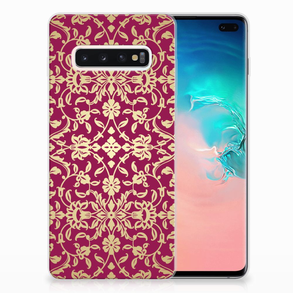 Siliconen Hoesje Samsung Galaxy S10 Plus Barok Pink