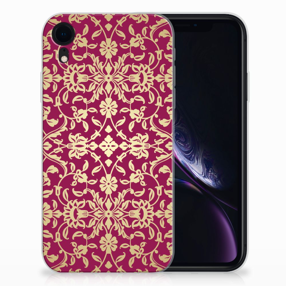 Apple iPhone Xr TPU Hoesje Design Barok Pink