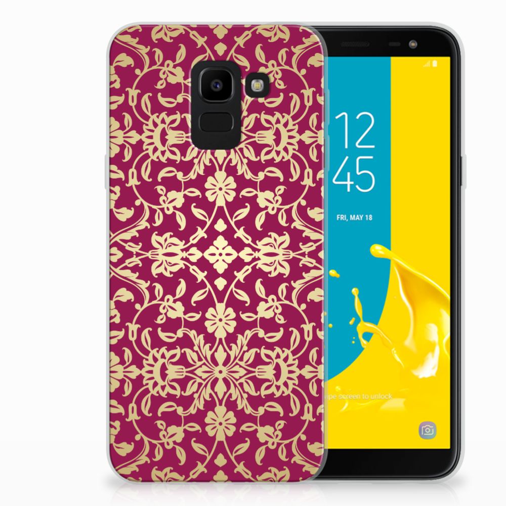 Siliconen Hoesje Samsung Galaxy J6 2018 Barok Pink
