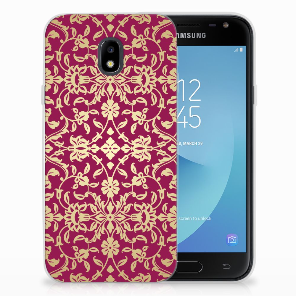 Siliconen Hoesje Samsung Galaxy J3 2017 Barok Pink