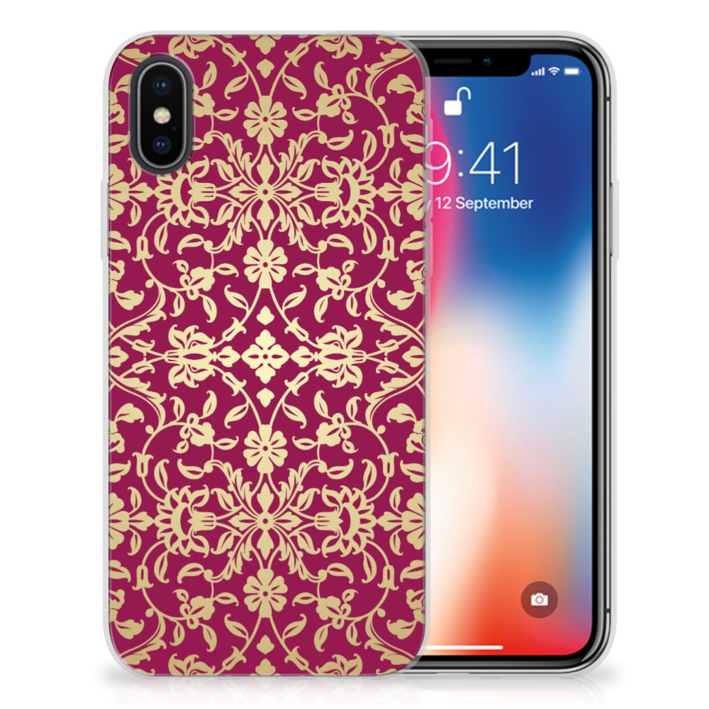 Apple iPhone X | Xs TPU Hoesje Design Barok Pink