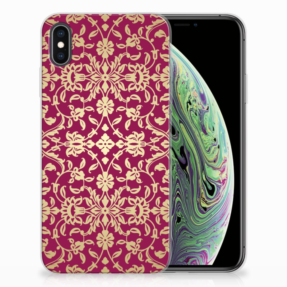Apple iPhone Xs Max TPU Hoesje Design Barok Pink