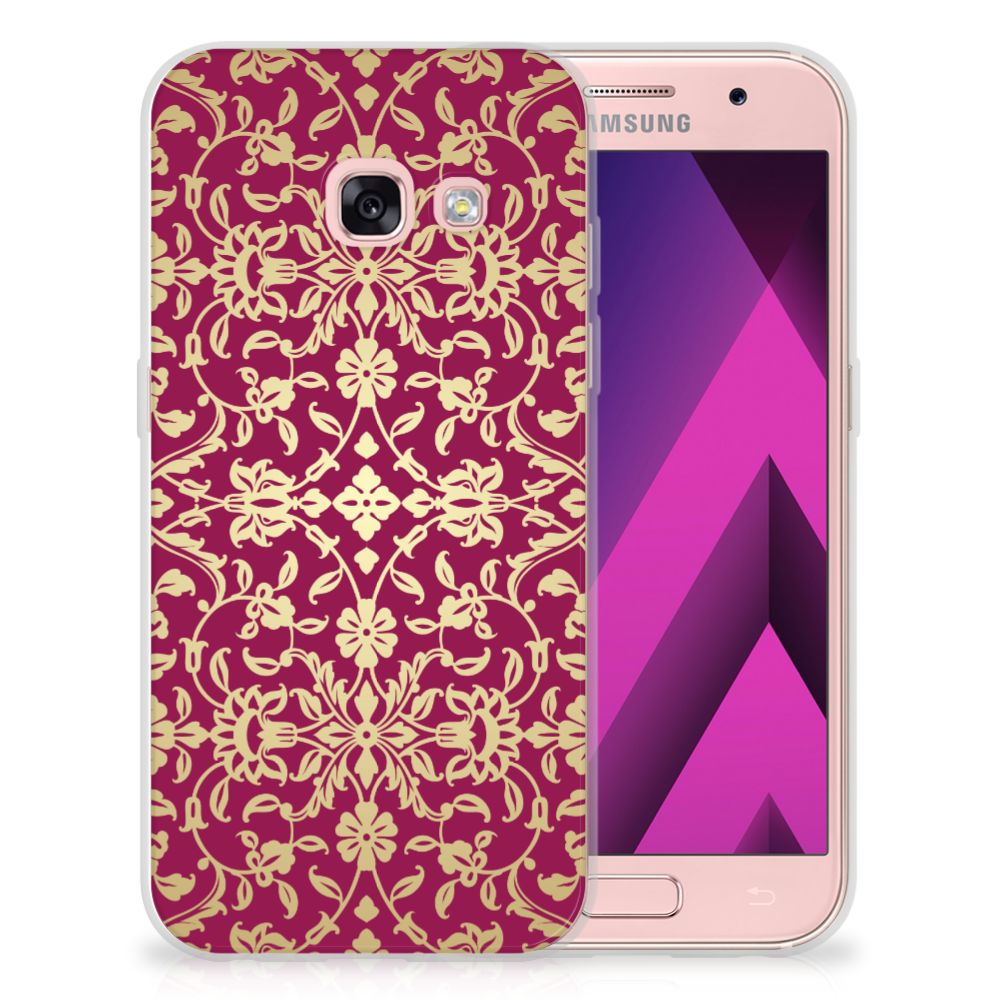 Siliconen Hoesje Samsung Galaxy A3 2017 Barok Pink