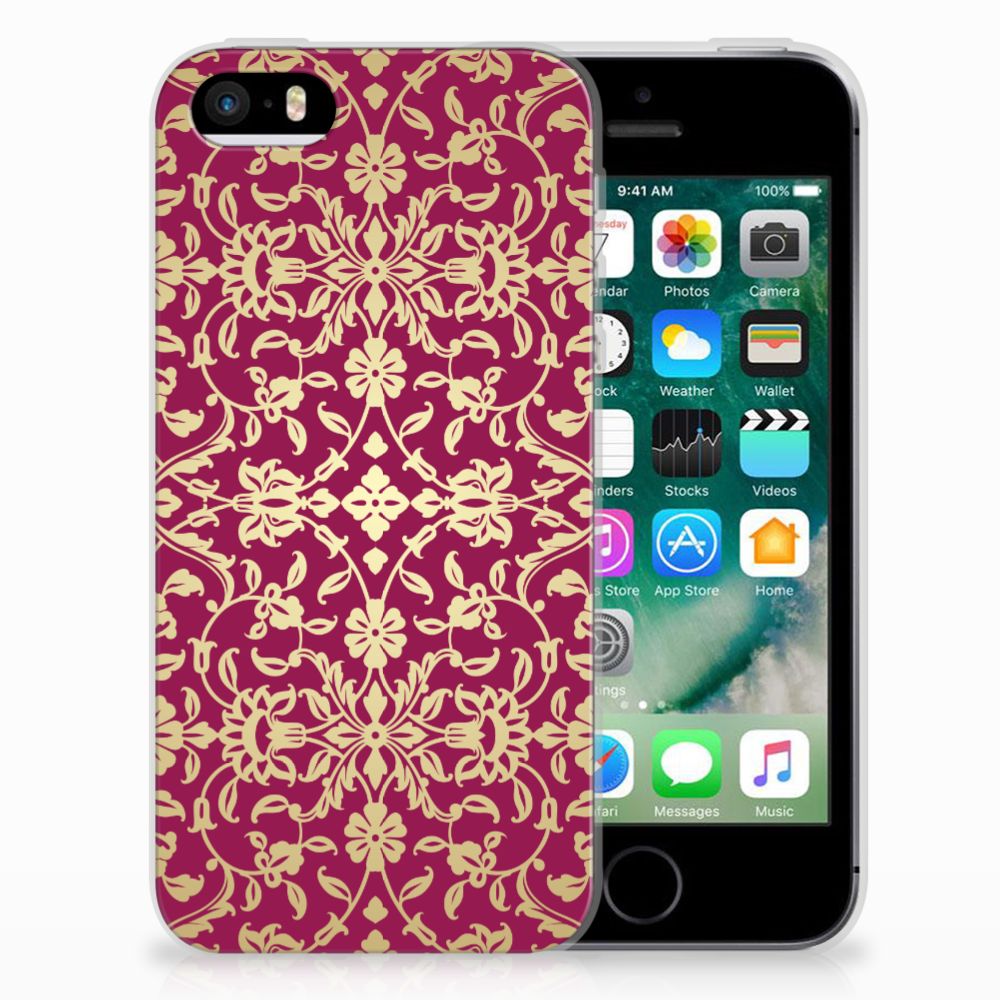 Apple iPhone SE | 5S TPU Hoesje Design Barok Pink