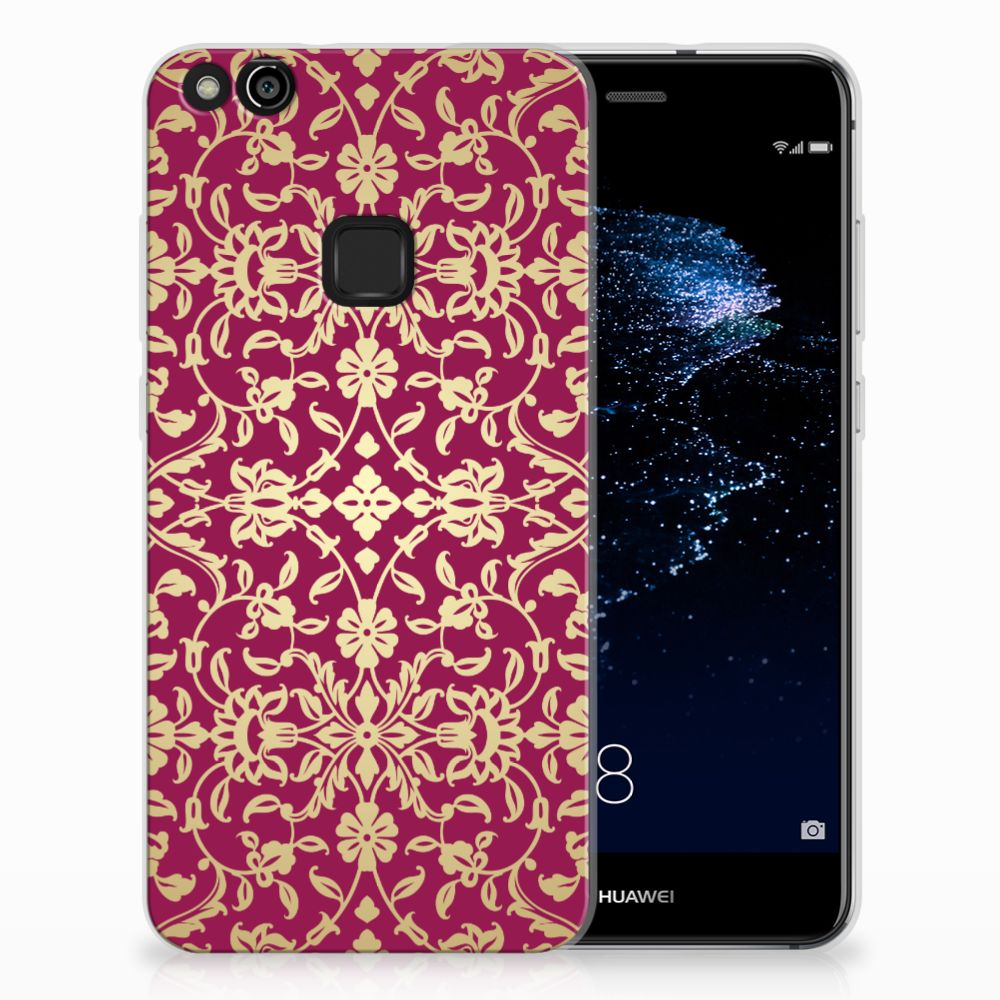 Huawei P10 Lite TPU Hoesje Design Barok Pink