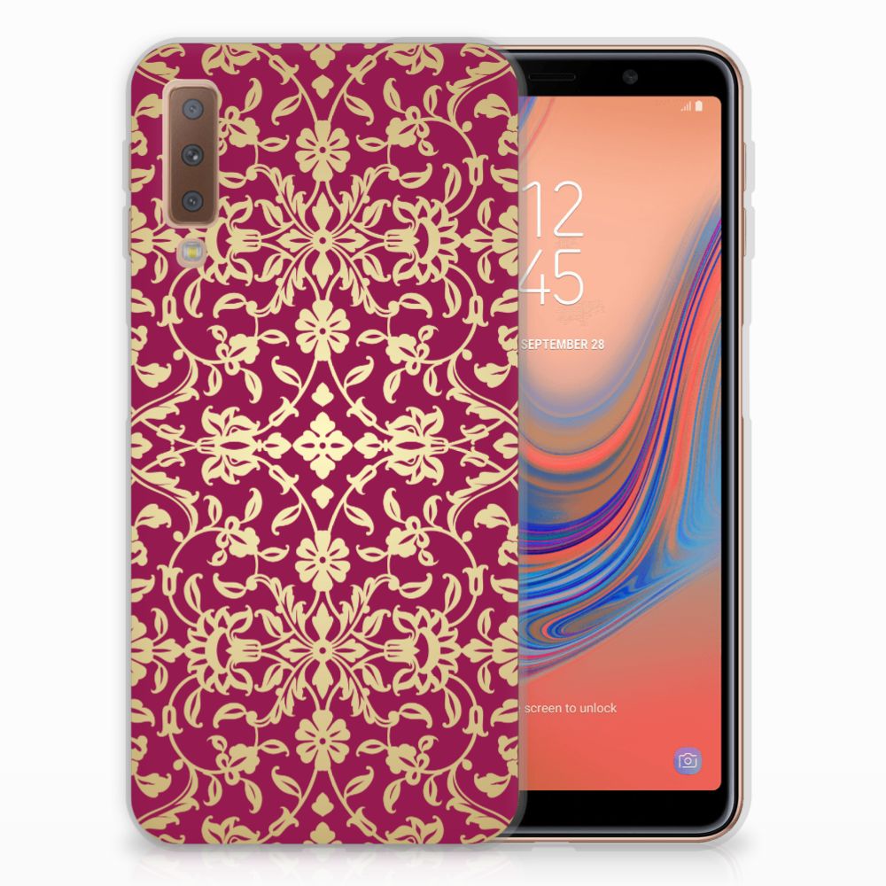 Siliconen Hoesje Samsung Galaxy A7 (2018) Barok Pink