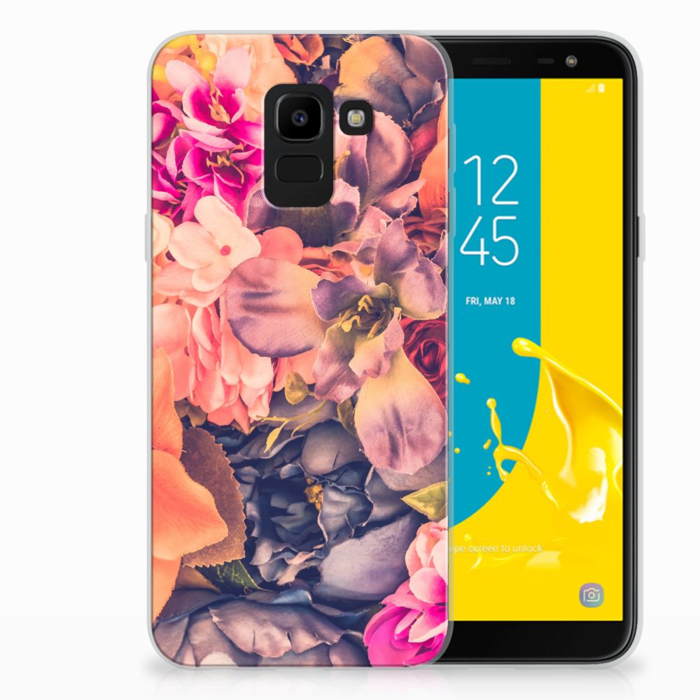 Samsung Galaxy J6 2018 TPU Case Bosje Bloemen
