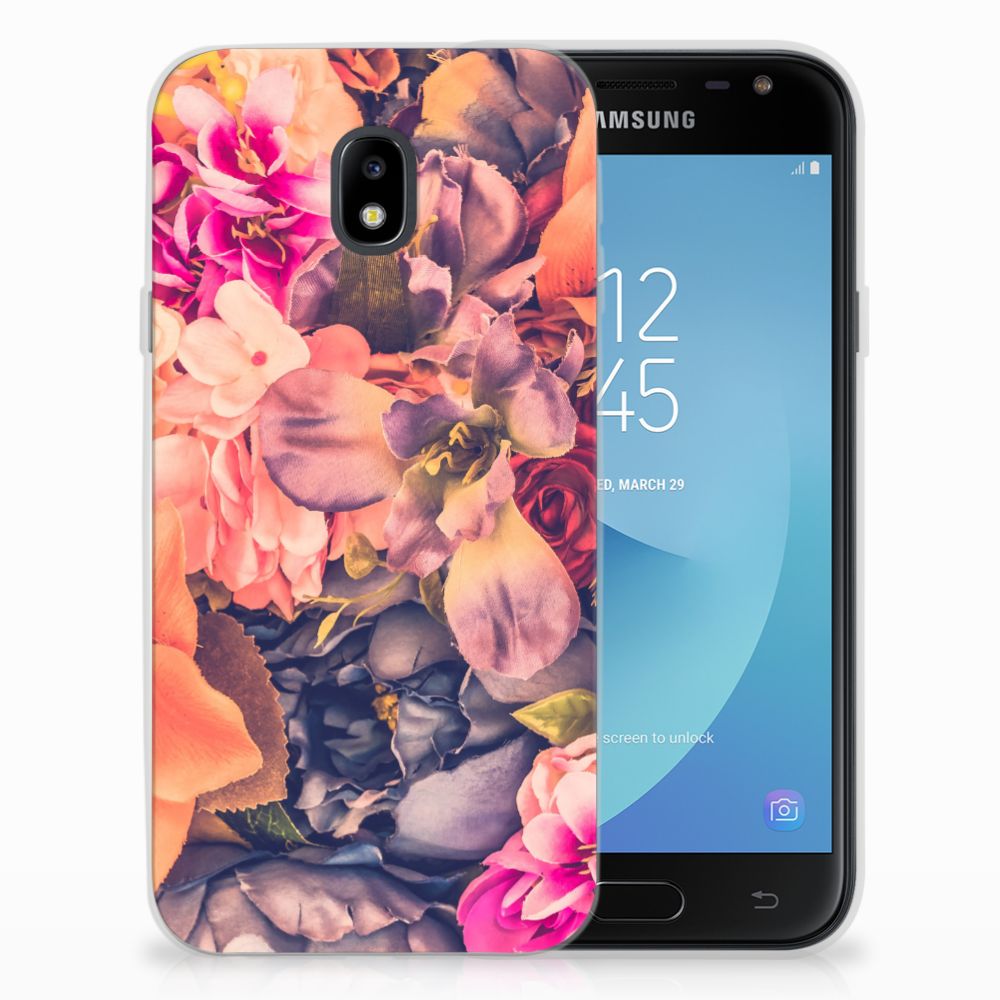 Samsung Galaxy J3 2017 TPU Hoesje Design Bosje Bloemen