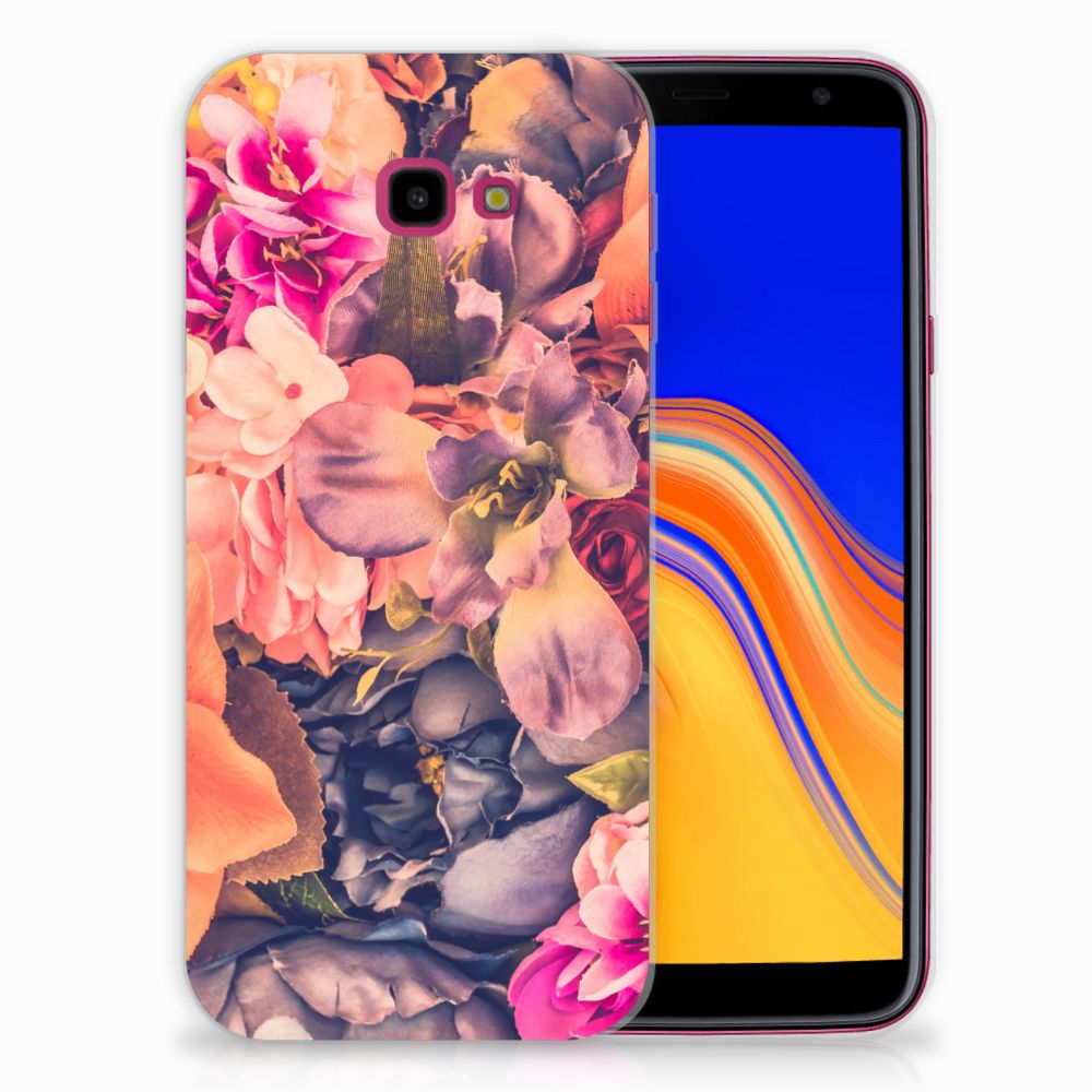 Samsung Galaxy J4 Plus (2018) TPU Hoesje Design Bosje Bloemen