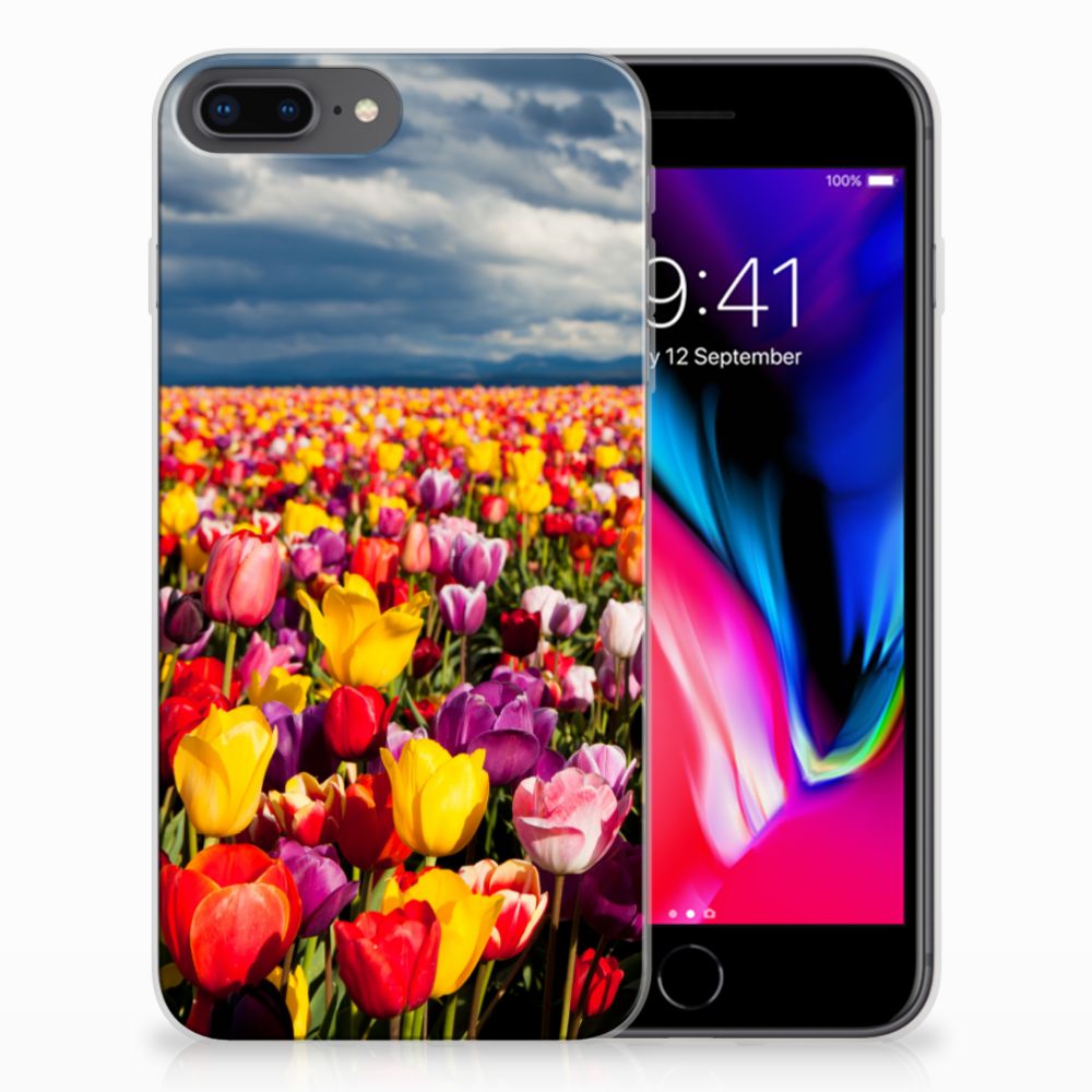 Apple iPhone 7 Plus | 8 Plus Uniek TPU Hoesje Tulpen