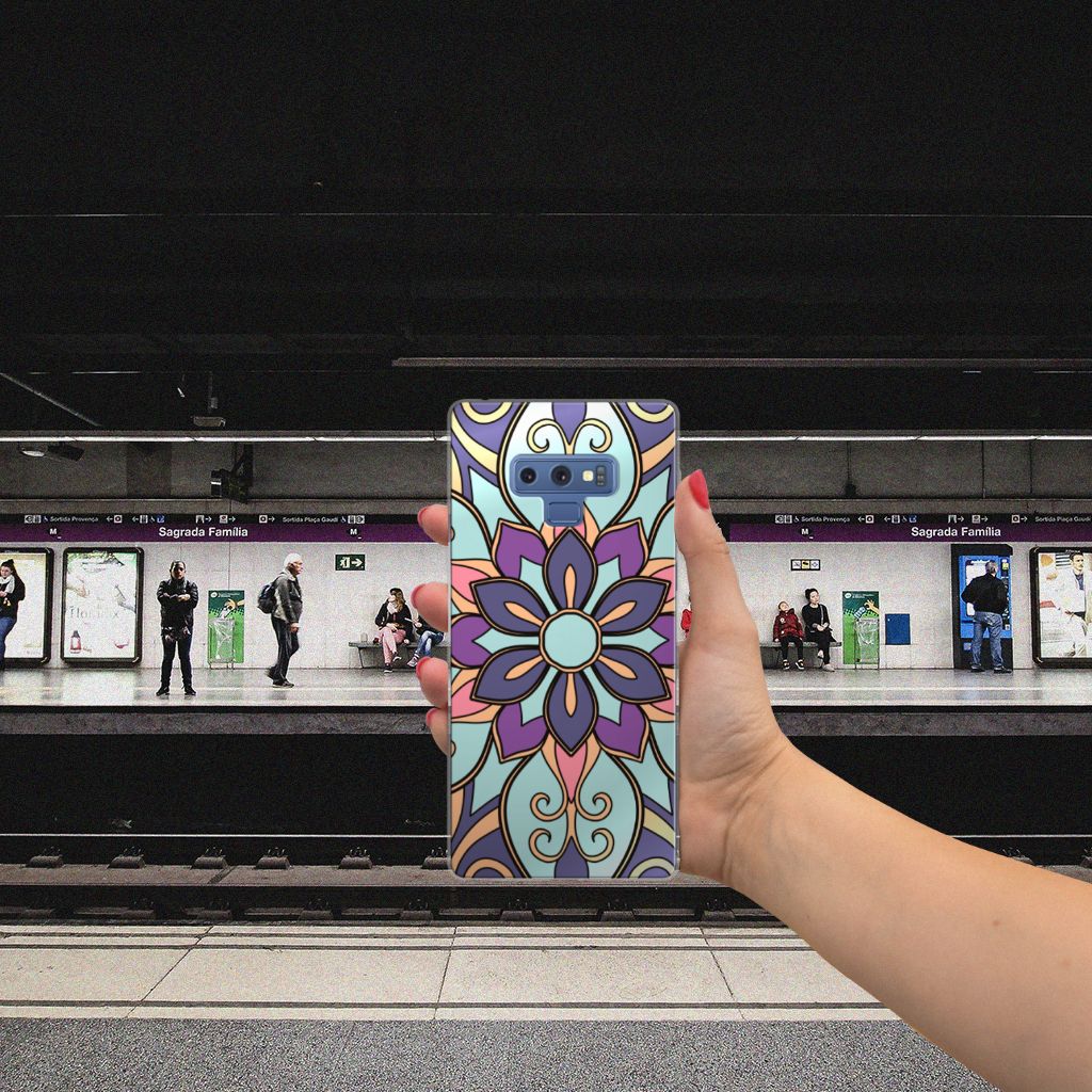 Samsung Galaxy Note 9 TPU Case Purple Flower