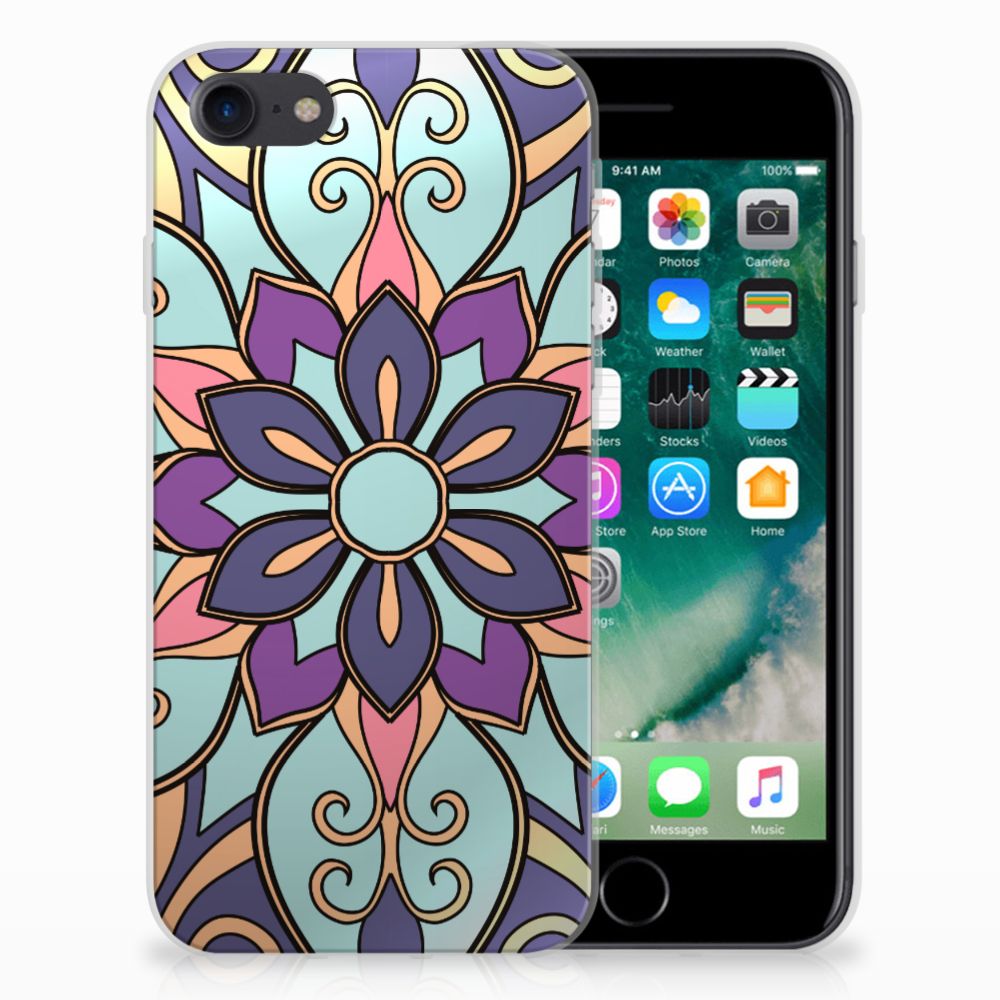 iPhone SE 2022 | SE 2020 | 8 | 7 TPU Case Purple Flower