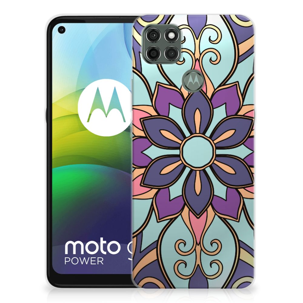 Motorola Moto G9 Power TPU Case Purple Flower
