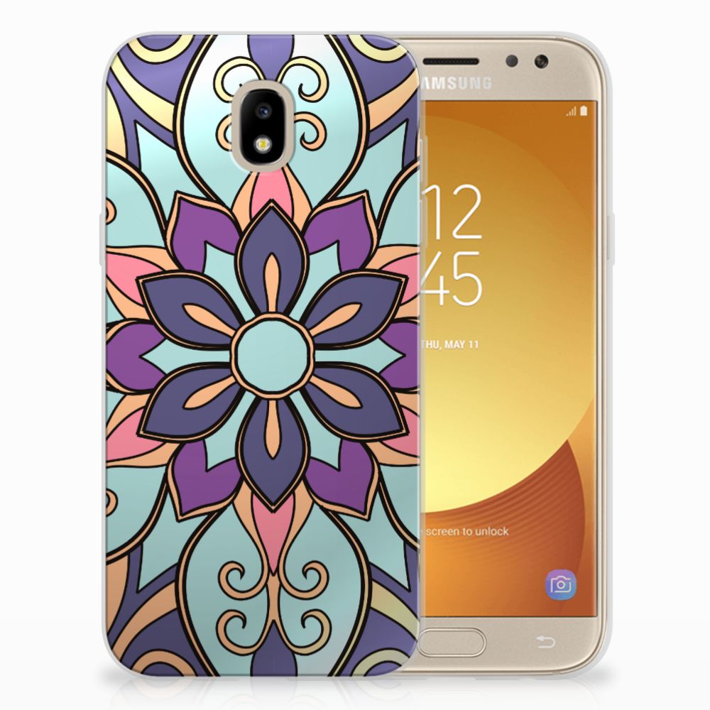 Samsung Galaxy J5 2017 TPU Case Purple Flower