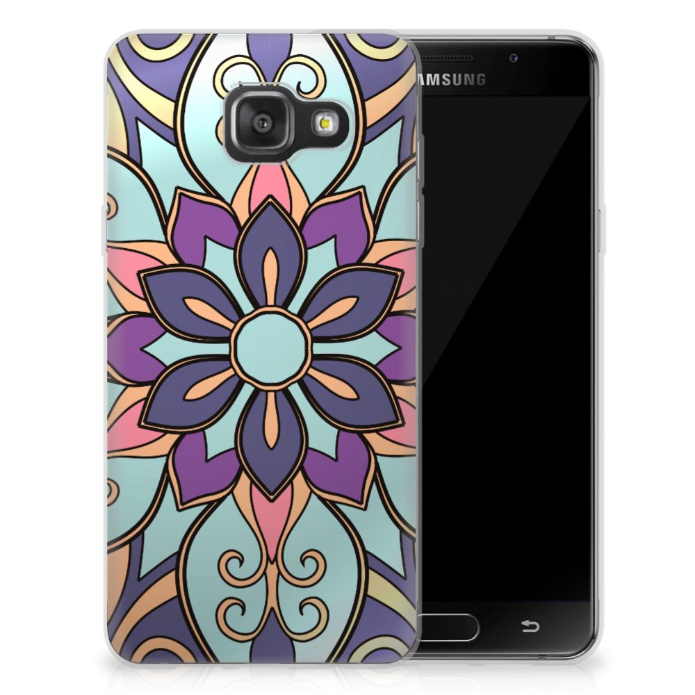 Samsung Galaxy A3 2016 TPU Case Purple Flower