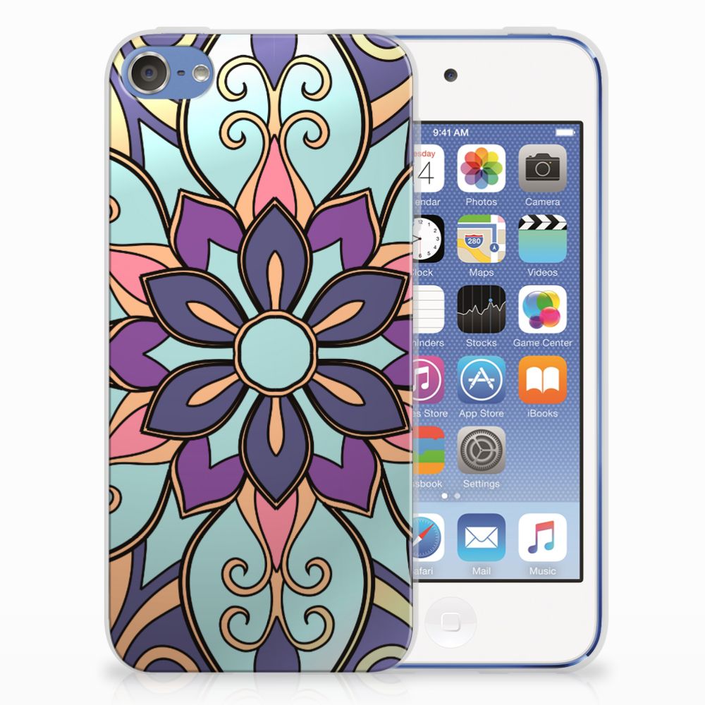 Apple iPod Touch 5 | 6 TPU Hoesje Design Purple Flower