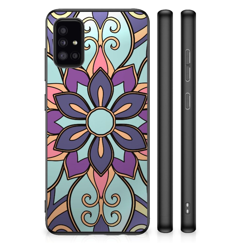Samsung Galaxy A51 Skin Case Purple Flower