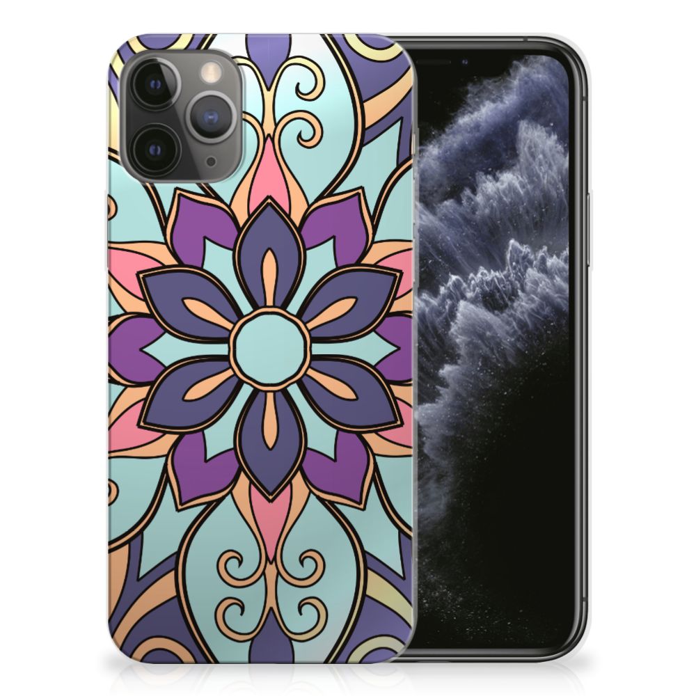 Apple iPhone 11 Pro TPU Case Purple Flower