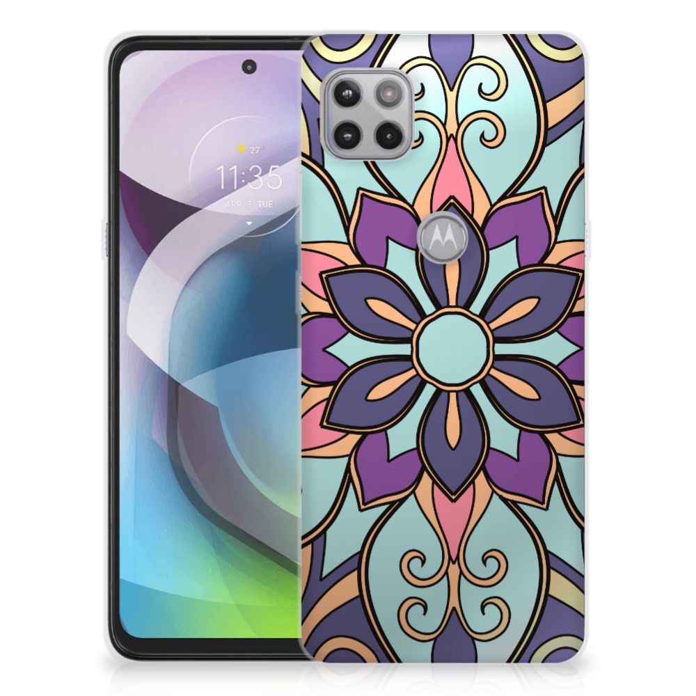 Motorola Moto G 5G TPU Case Purple Flower