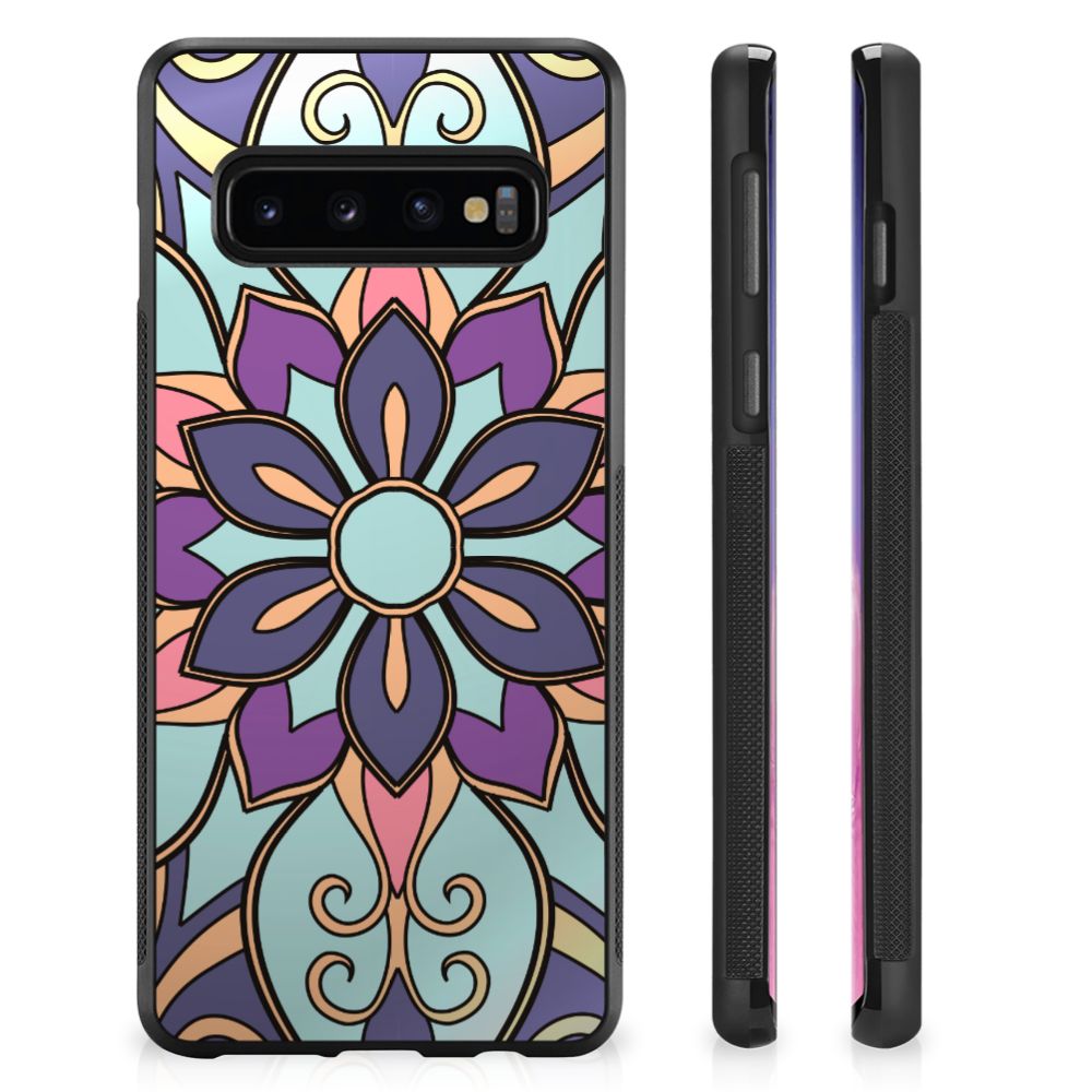 Samsung Galaxy S10+ Skin Case Purple Flower