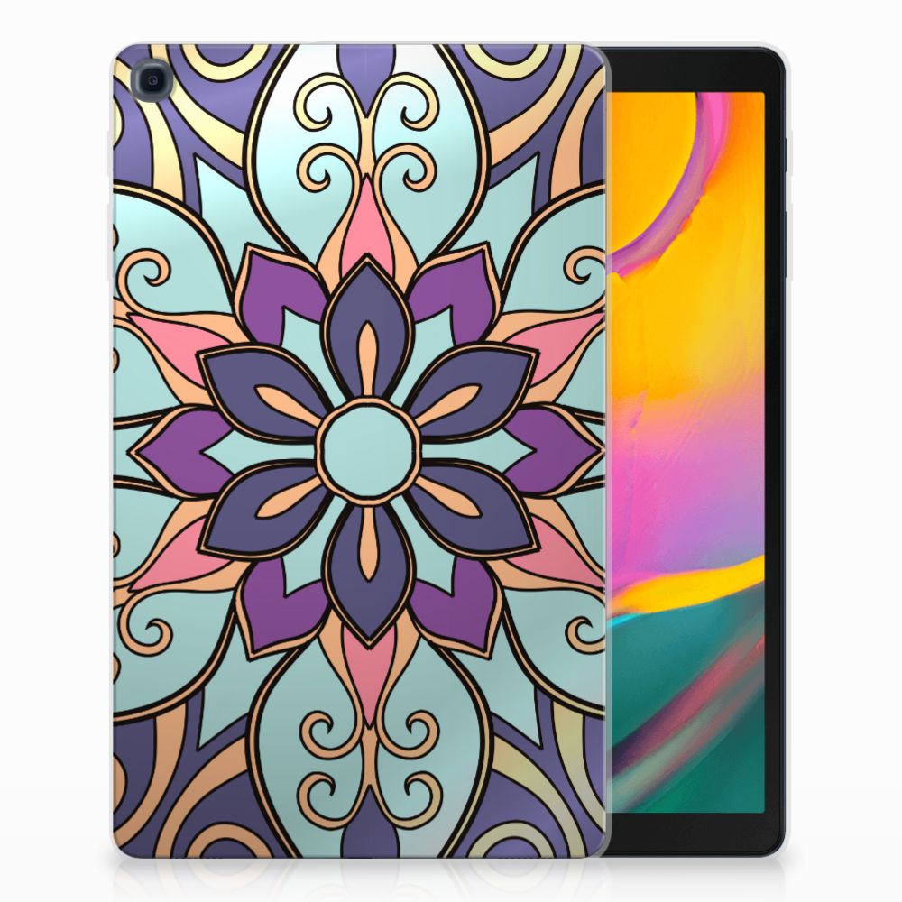Samsung Galaxy Tab A 10.1 (2019) Siliconen Hoesje Purple Flower