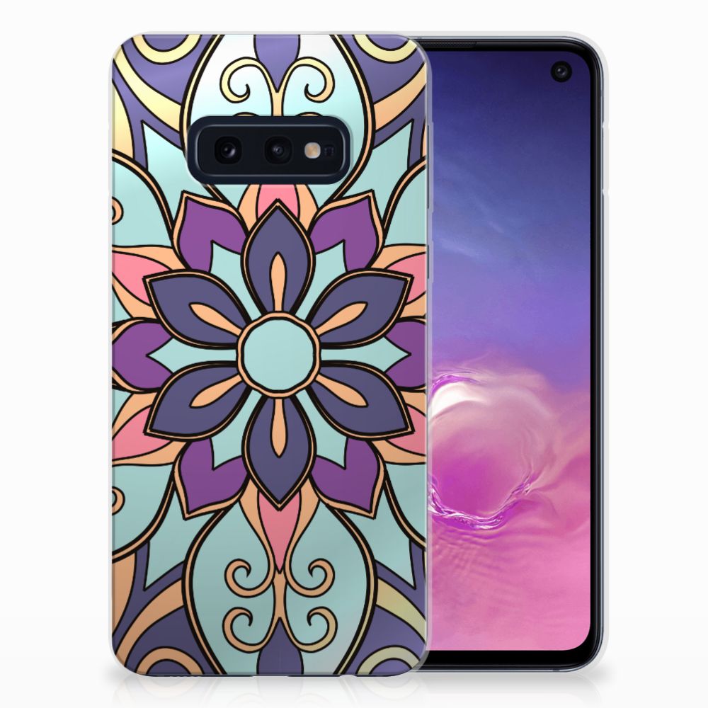 Samsung Galaxy S10e TPU Case Purple Flower
