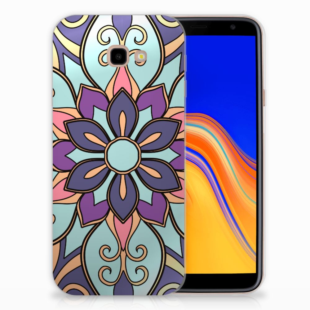 Samsung Galaxy J4 Plus (2018) TPU Case Purple Flower
