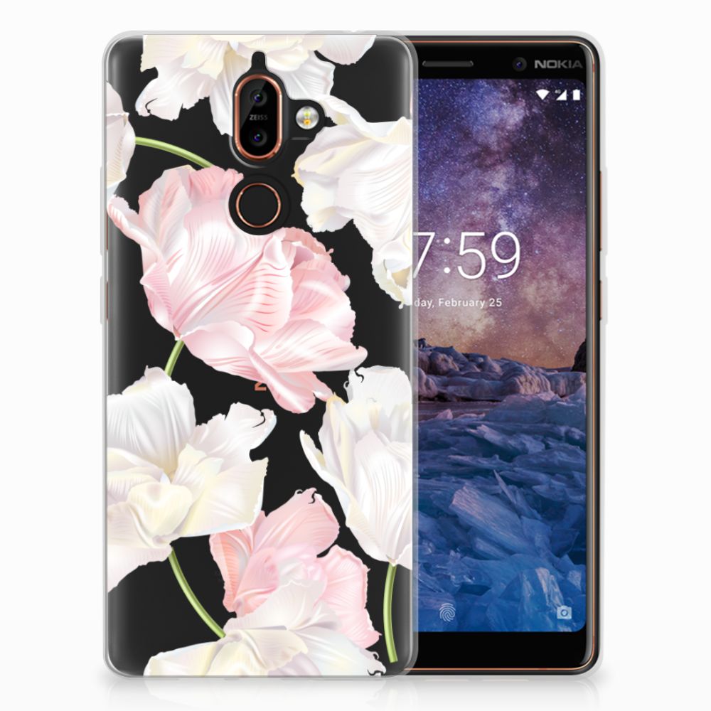 Nokia 7 Plus TPU Hoesje Design Lovely Flowers