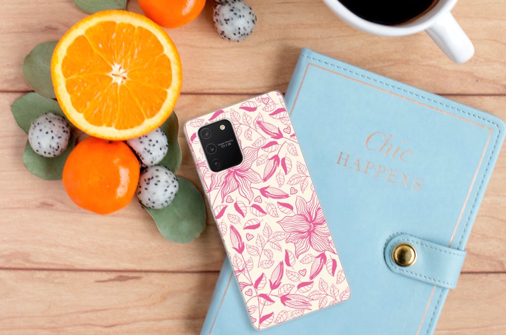 Samsung Galaxy S10 Lite TPU Case Pink Flowers