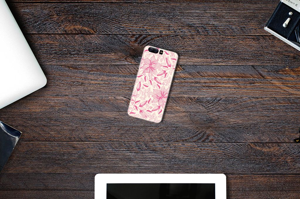 Huawei P10 TPU Case Pink Flowers