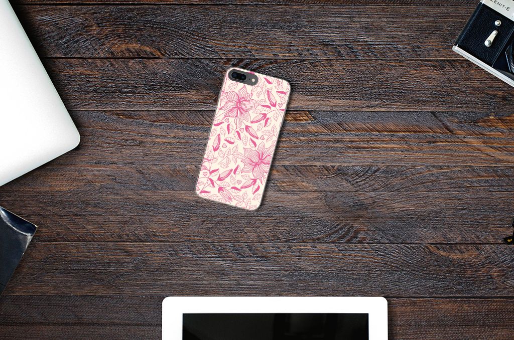 Apple iPhone 7 Plus | 8 Plus TPU Case Pink Flowers