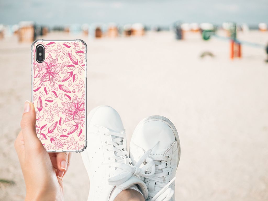 Apple iPhone Xs Max Case Pink Flowers